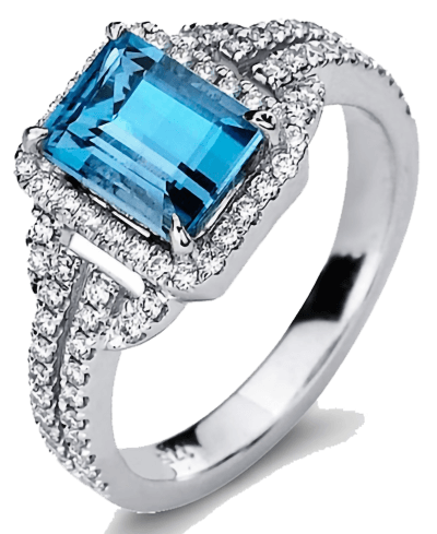 blue diamond ring